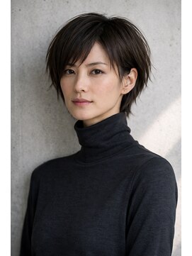 パラン 田無店(PaLaN) 輪郭で魅せる、ダークアッシュショート