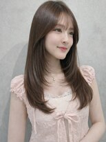 ナナローネス 渋谷(nana loness)&nbsp;レイヤーカット 韓国風スタイル まろやかベージュ くびれヘア