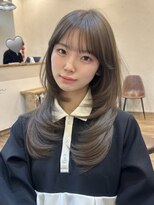 アンカーバイナチュラル(anchor by natural) 韓国風/レイヤー/前髪カット/オリーブ/透明感/ハッシュカット