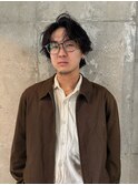 メッシーヘア/ソフトマレット/リバースセンターパート/fade