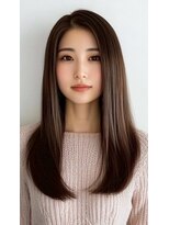 モードケイズ ラ ヴィ ベル(MODE K's la vie belle) 【庄内/カラー】40代 オリーブ大人可愛いロング