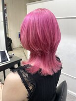シーン(seen)&nbsp;【ピンク×クラゲウルフ】ローズピンクパープルボブウルフカット