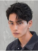新橋メンズパーマツイストスパイラルパーマ波巻きニュアンス