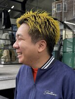 ナループロアポンテ(Nalu pu loa PONTE)&nbsp;メンズショートヘアデザインかカラーブリーチありイエローカラー