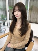 レイヤーカット顔まわり前髪セミロング20代30代40代