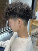 前下がりショートマッシュ×ツイストスパイラルパーマ