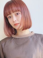 トイロ 新宿(Toiro)&nbsp;切りぱなしボブワンレンボブブリーチなしカラー韓国ボブ
