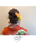 新潟の卒業式にオススメ!!袴アレンジ×かすみ草×ロープ編み