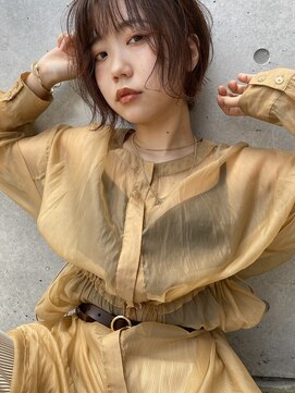 グリーン(green) シアーカラーミニボブnanabyiijima