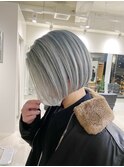 スノーブルーbob【ケアブリーチ/ハイライト/髪質改善】