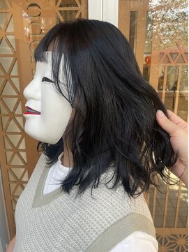 コマ(coma) 【coma中野】暗髪グレージュふんわりミディアム