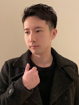 ラギッド 大野城店(RUGGED) 黒髪短髪ショートアップバング×爽やか刈り上げツーブロック