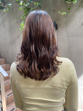 ジェノ(JENO by apish) コテ巻き風パーマ/ゆるめウェーブ/ゆるめパーマ/ミディアム