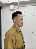 サイドパートスキンフェードパーマ