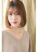 □カーキベージュオンブレ前下がりボブ316戸田公園20代30代40代