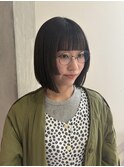 【YOKE】暗髪姫カットボブワイドバング切りっぱなしボブ