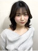 ミディアム　くびれ巻き　髪質改善　博多美容室