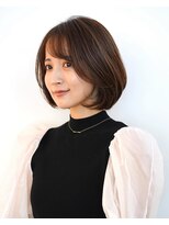 アイスバーグ(eyesburg)&nbsp;レイヤーボブ前髪ありサイドバングマロンブラウン