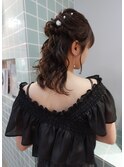 ハーフアップ ヘアアレンジ