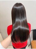 艶ブラウン×髪質改善ストレート