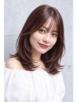 オーブ ヘアー ルアナ 広島横川店(AUBE HAIR luana)&nbsp;20代・30代_似合わせカット_ミディアムレイヤー_ニュアンスヘア