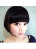 bibito ワイドバング ミニマム切りっぱなしボブ