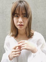 フィルムス 銀座(FILMS)&nbsp;レイヤーカット/デザインカラー/ウェットヘア/オリーブベージュ