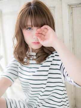 ブルー(BLUE) *CUORE水戸*…大人かわいいフェミニンカール♪小顔セミディb