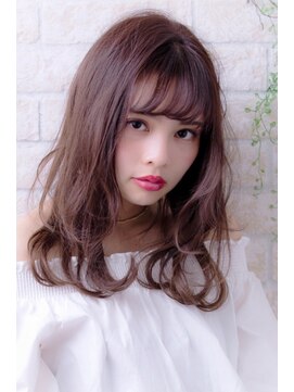 ヘアーアートシフォン 池袋西口店(Hair art chiffon) ハイライト濡れ髪レイヤーミディアムニュアンスカラーシアカラー