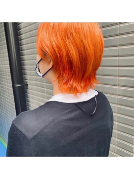 ツバメ ヘアー(TSUBAME HAIR) ミニウルフ×ビビッドオレンジ