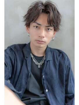 ケアリー 大泉学園(Carelly) ツイストパーマ七三オールバックマッシュウルフスリークショート