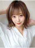 大人かわいい似合わせカット/こなれミディ/外ハネくびれヘア新宿