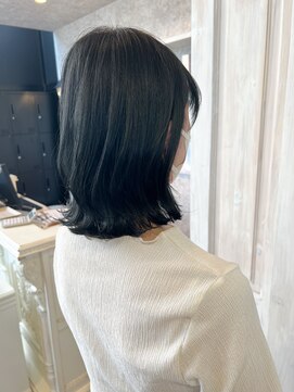 キャアリー(Caary) 福山Caary 大人かわいい肩ラインボブグレーアッシュくすみカラー