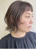 顔まわりカットナチュラルレイヤー小顔カットアッシュベージュ