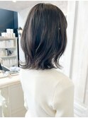 福山人気caary透明感カラーグレージュアッシュ大人可愛い外ハネ