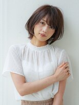 ニーフ 恵比寿(neaf)&nbsp;黒髪グレーベージュレイヤーロング前髪パーマ　市毛