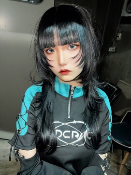 アリー(ally) 中性ウルフロングレイヤーカットロングウルフカット姫カット