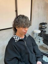 ディオ 町田店(DIO)&nbsp;マッシュウルフ×波巻きパーマ【メンズパーマ/スパイラル】