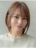 韓国レイヤー顔周りカット透明感カラー髪質改善艶髪シースルー