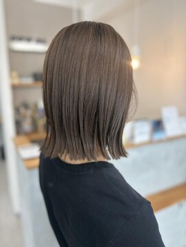 ナウアズ(now as.) 外ハネボブ×柔らかグレージュ【樋富】【now as.明石駅3分】