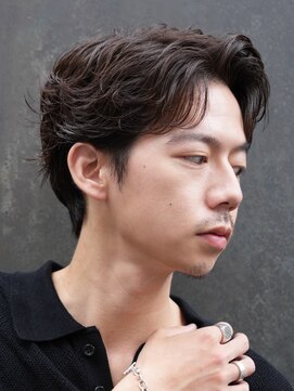 レタッチバイフィフス 大阪梅田(RETOUCH by fifth) 大阪梅田フェザーパーマニュアンスパーマセンターパートゆるめ◆