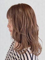 ティアトロアンドリミテバイティアトロ(teatro&limite by teatro) ミルクティーベージュ コテ巻き風パーマ 透明感カラー 20代 30代