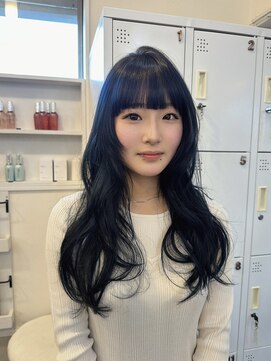 セブンルックス モカ 宇都宮鶴田店(7LOOKS mocha) ブルーブラック×ハッシュカット