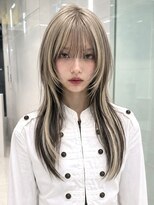 ノラ シンディ(NORA CYNDY)&nbsp;コントラストデザインハイトーンロングレイヤーハッシュカット