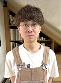 メンズマッシュ×ニュアンスパーマ｜無造作ヘア