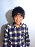 ミディアムマッシュスタイル【五反田】＜理容室＞＜メンズ＞