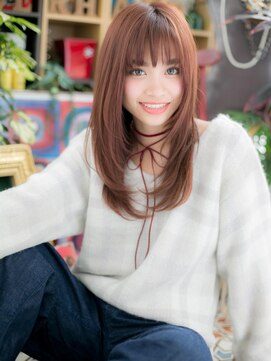 カバーヘア イヴ 戸頭店(COVER HAIR EVE) *+COVER HAIR+*…ガーリーピンクのカジュアルロングａ