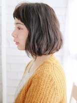 ヘアメイク ナル(hair make nalu)&nbsp;ショートバングのゆるカールスタイル