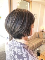 サエラクワトロ&nbsp;グレイヘア×ハイライトショート