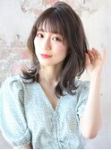 透明感ダークカラー【くびれレイヤーとワンカールパーマ】RUVUA